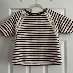 Old Navy Striped Cropped Shirt